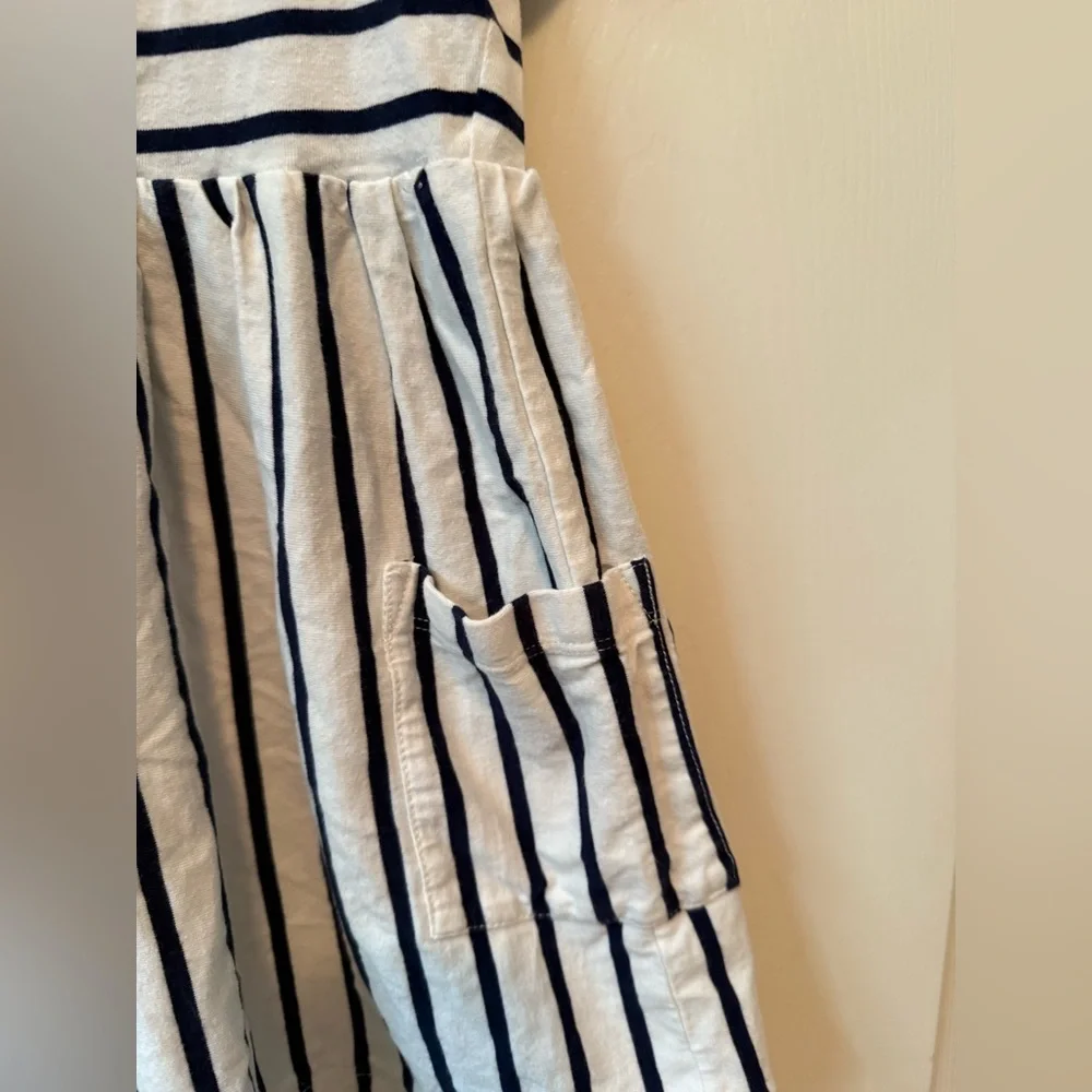 Hanna Andersson Striped Navy and White Kids Dress